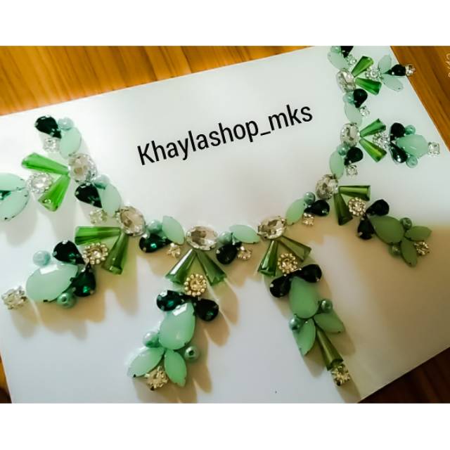 PAYET RANGKAI / PAYET LEHER / PAYET KERAH / PERMATA NO164 MEISHA MINT