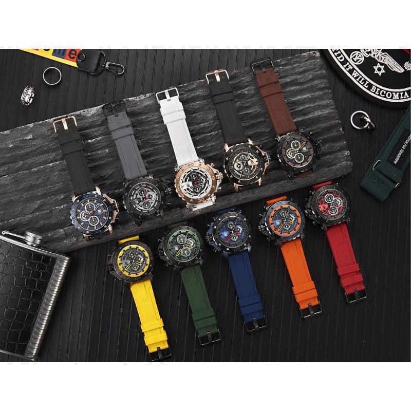 T5 H3865G original chronograph bergaransi free tin box dan tas