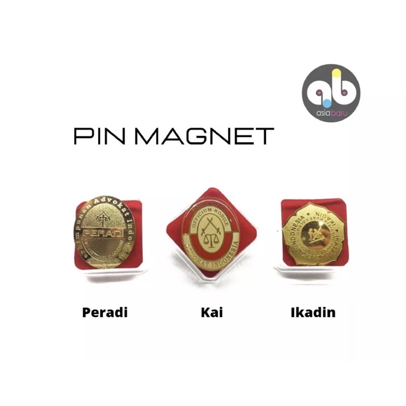 AKSESORIS PIN MAGNET ORGANISASI ADVOKAT/PENGACARA 100% ORIGINAL