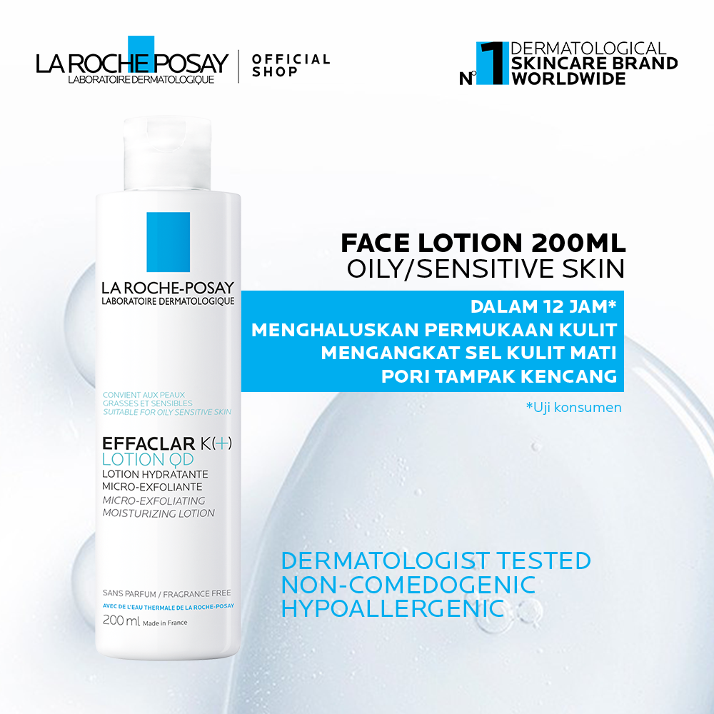 La Roche Posay Effaclar K+ Face Lotion QD 200ml Oily/Sensitive Skin- Toner Kulit Berminyak/ Sensitif