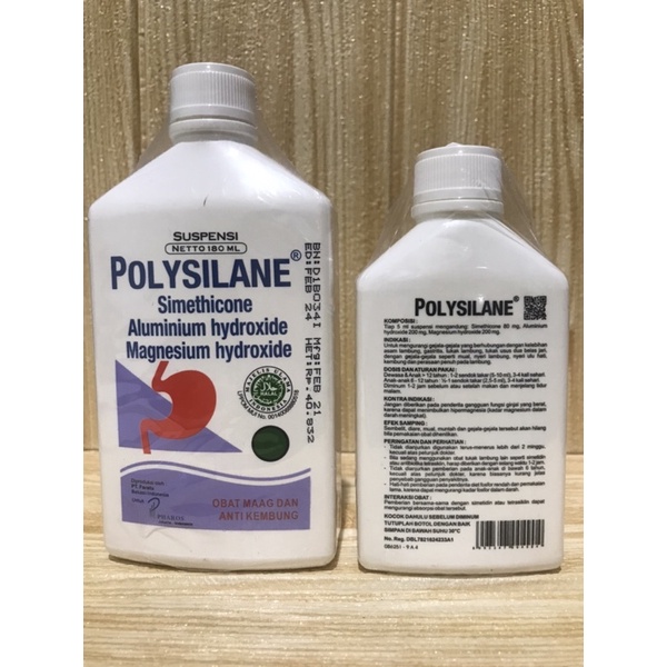 Polysilane Sirup | 180 ml | 100 ml | Polysilane Tablet | Obat Asam Lambung | Maag | Kembung | Mual