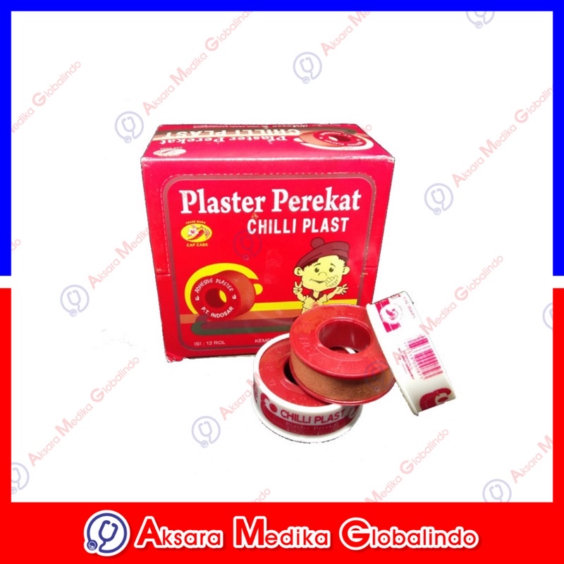 Chilli Plast Plester Perekat Roll Plester Kain 1.25cm x 4.5m 1.25cm x 1m Chili