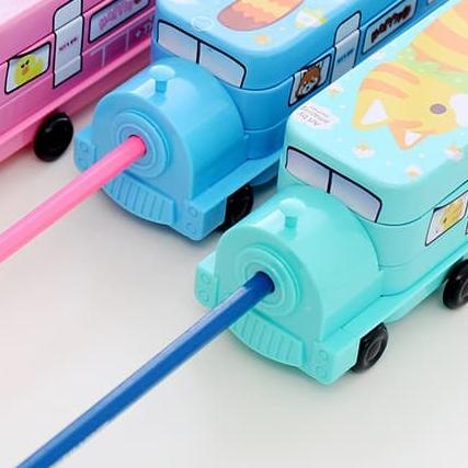 

❅ Tempat pensil Kotak Pensil Kereta Tingkat - Merah Muda ★