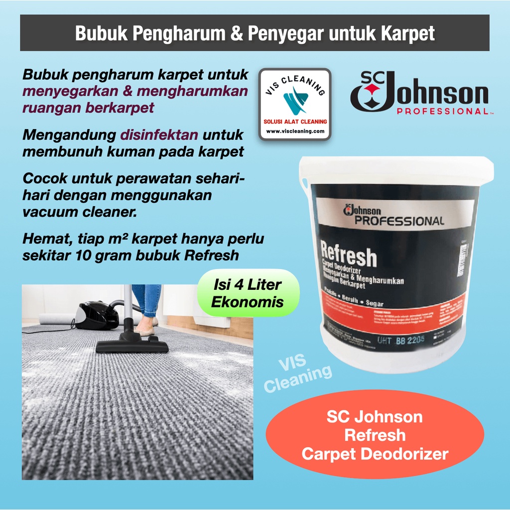 SC Johnson Refresh - Carpet Deodorizer 4 kg  (Bubuk Pengharum Karpet)