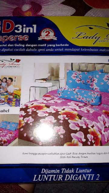 Rc Sprei Lady Rose Queen Ukuran 160x200 Harga Terjangkau Motif Cute