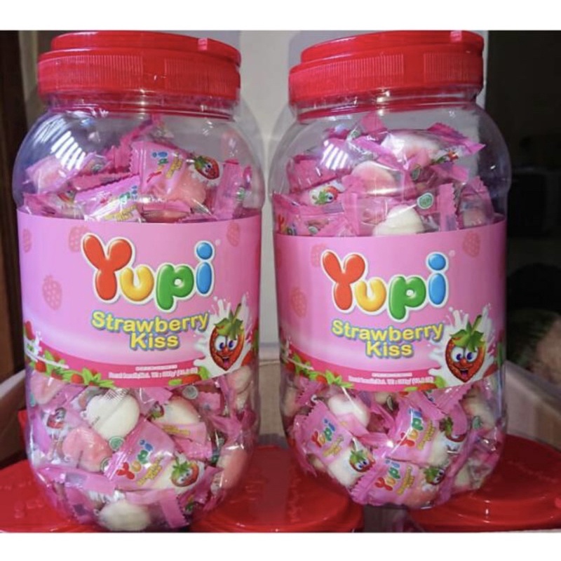 

Yupi Strawberry Kiss toples 300gr(125pcs)