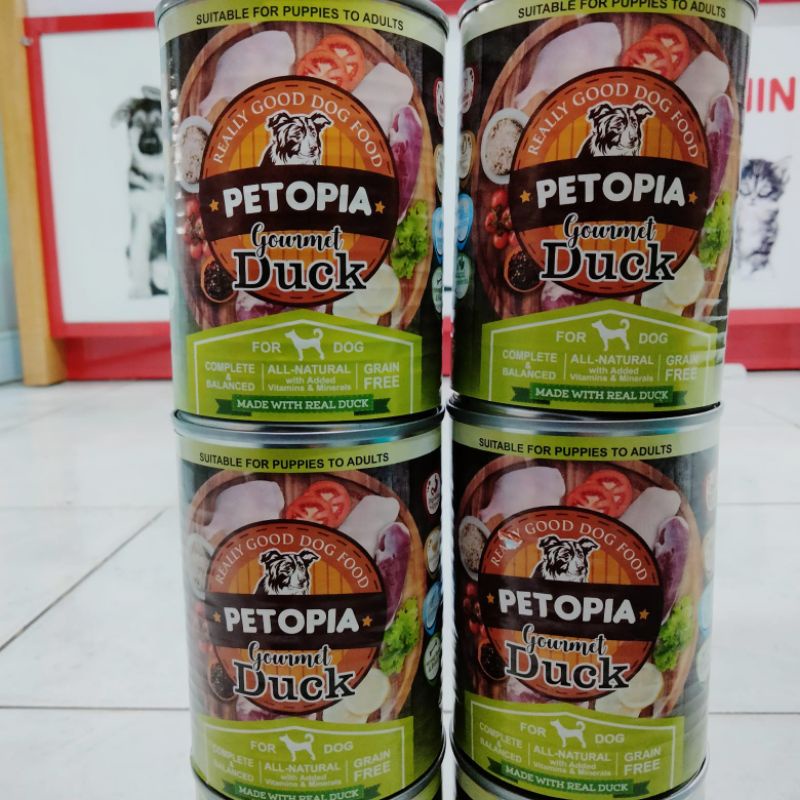 petopia dog kaleng duck 400gr