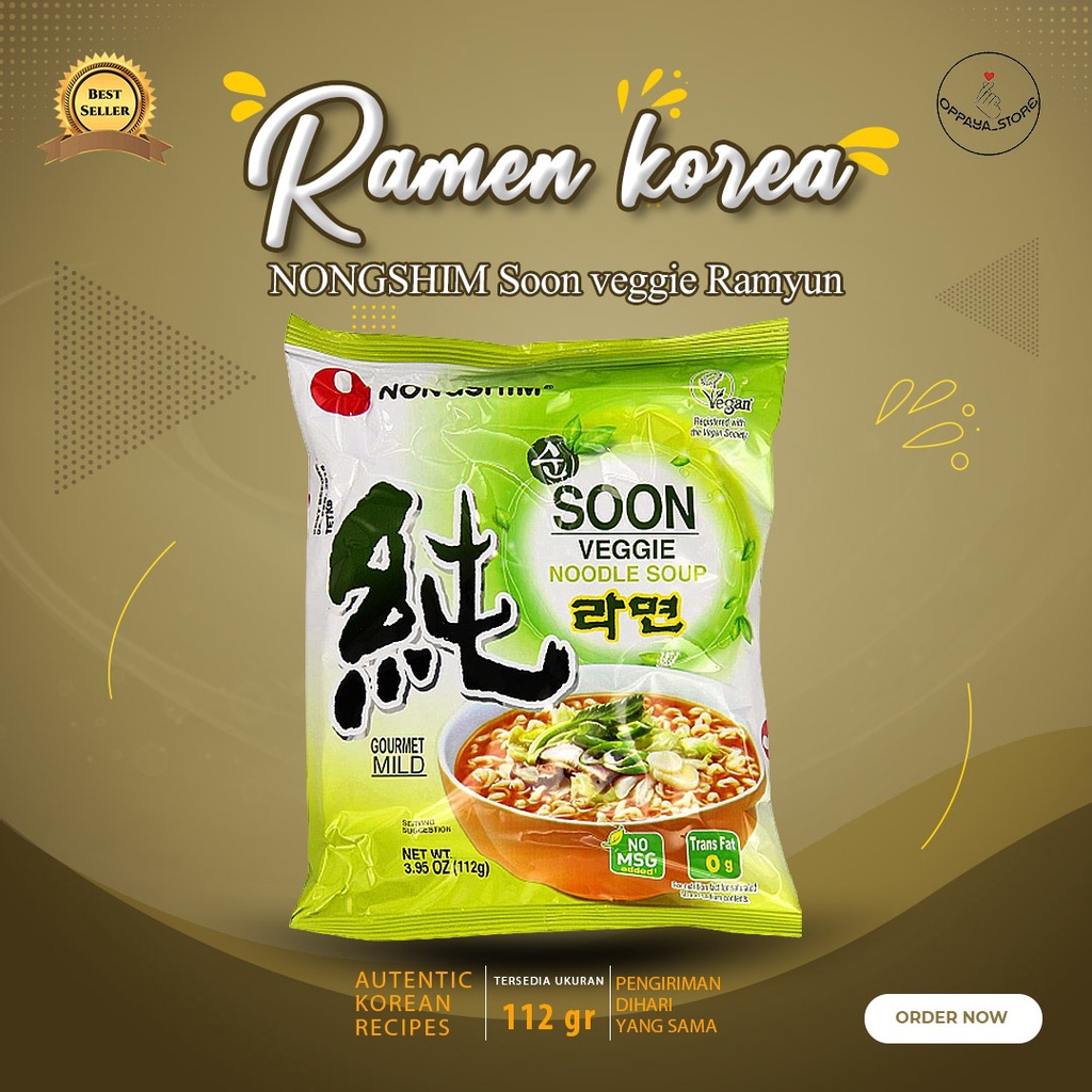 

Nongshim Soon Ramyun 112Gr Halal Ramen Veggie