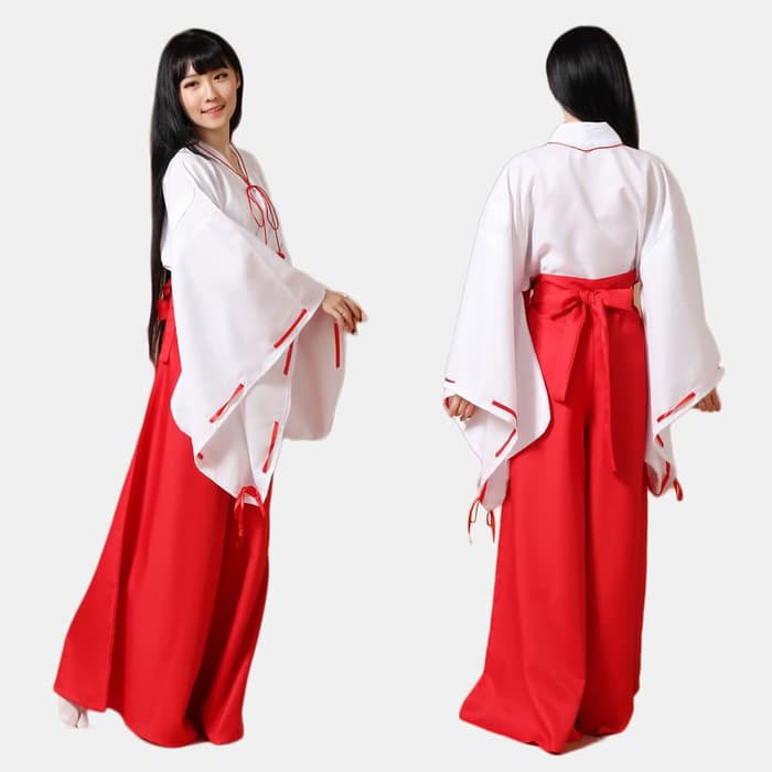 CC-120 kostum kikyo inuyasha miiko miko kimono yukata kuil jepang cosplay