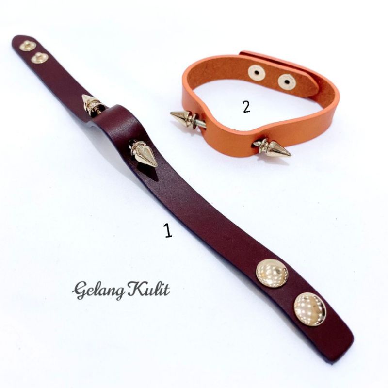 Promo Gelang Tangan Kulit Branded band  Gelang Kulit import fashion Premium Quality Tidak karatan Import 827