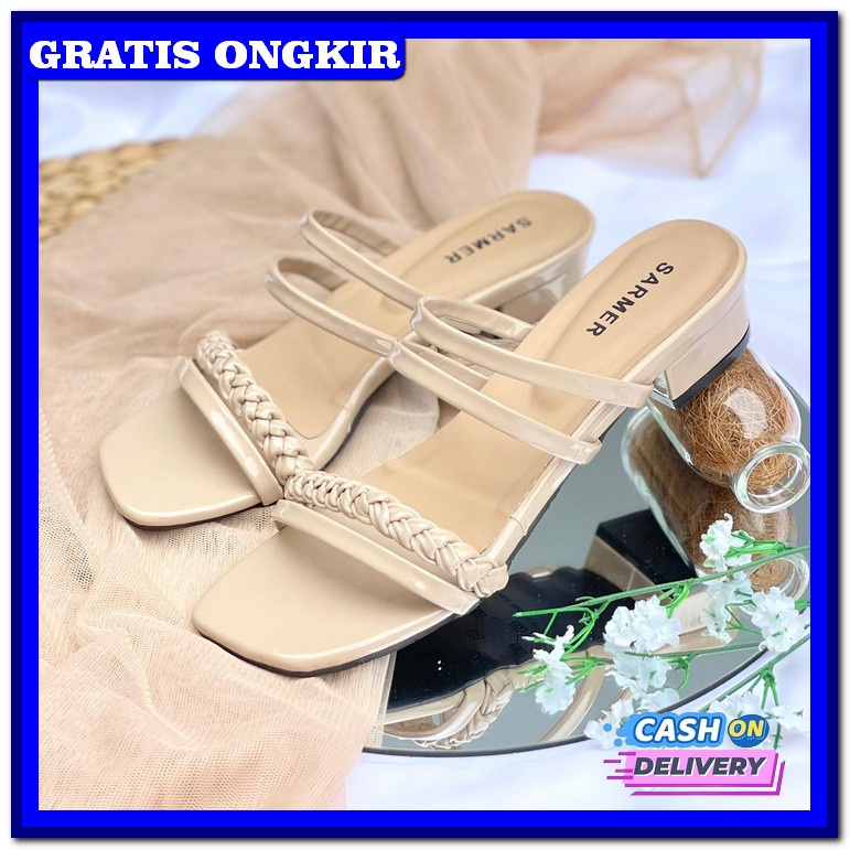 High Heels Murah High Heels Import High Heels Kondangan High Heels Str Sarmer - Litha Heels Cream