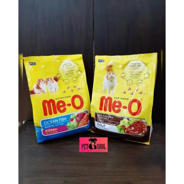 Me-o Dry Catfood Adult Salmon / Mackerel / beef /tuna - meo makanan kucing 1.2kg