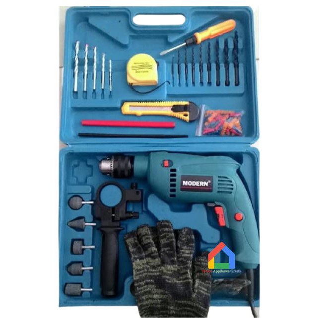 Bor Listrik Modern M 2130 / Mesin Bor Tangan Paket M2130