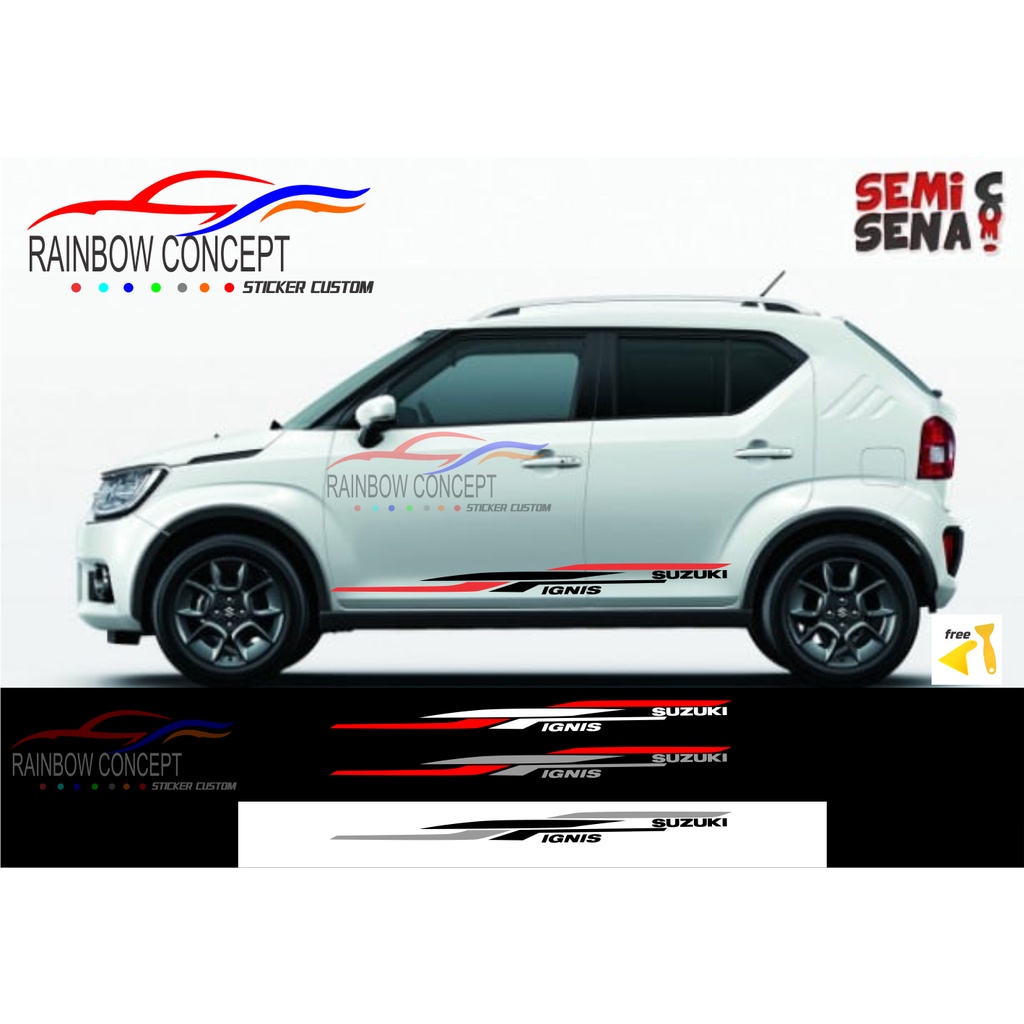 HOT PROMO STICKER STIKER CUTTING MOBIL SUZUKI IGNIS STIKER LIST BODY SAMPING MINIMALIS