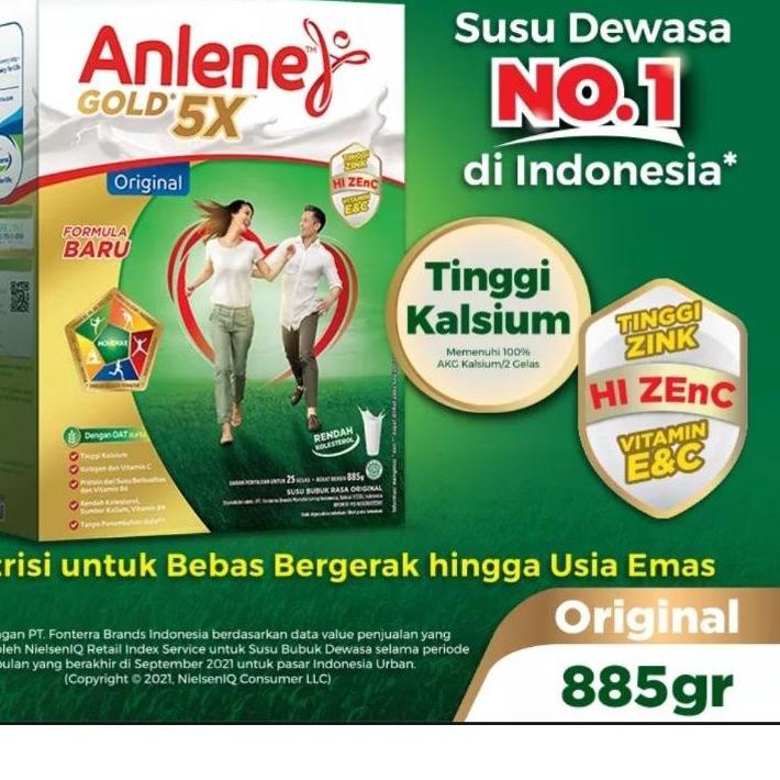 

Kekinian - Anlene Gold Plus 5x Original / Vanila / Vanilla / Cokelat / Coklat 885 gram / 640 g / Anlene Gold 5x / Susu Dewasa 885gram / Susu Lansia 900 gram 900g