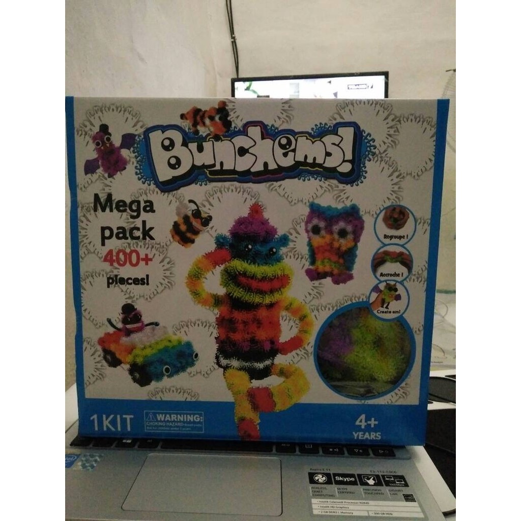 BUNCHEMS ASLI ORIGINAL MEGA PACK 400 pc MAINAN EDUKASI-magic ball-STICK