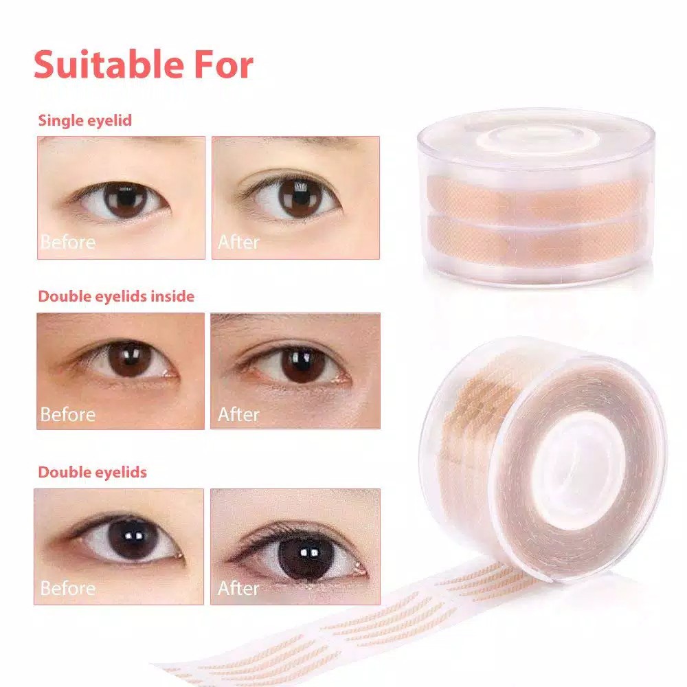 600Pcs Stiker Tape Lipatan Mata Ganda Natural Skot Eyelid Tape