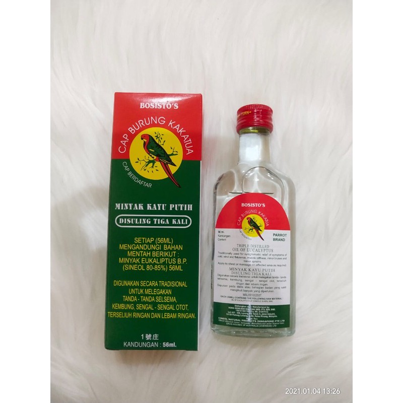 Minyak Kayu Putih Cap Burung Kakatua Original 56ml & Campur Daun Chau-Chau