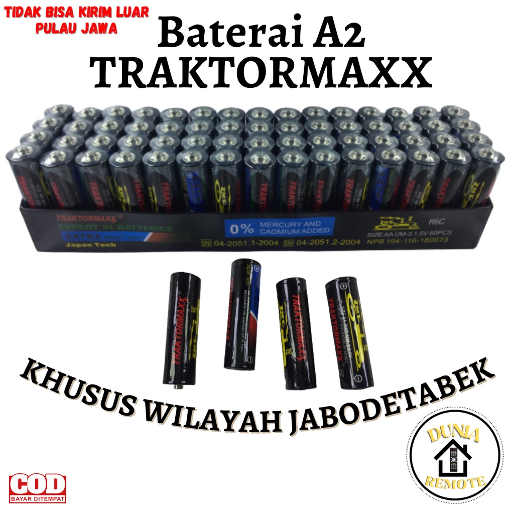 Baterai DYNAMAX DAN TRAKTORMAXX A2 DAN A3 per - PACK isi 60butir