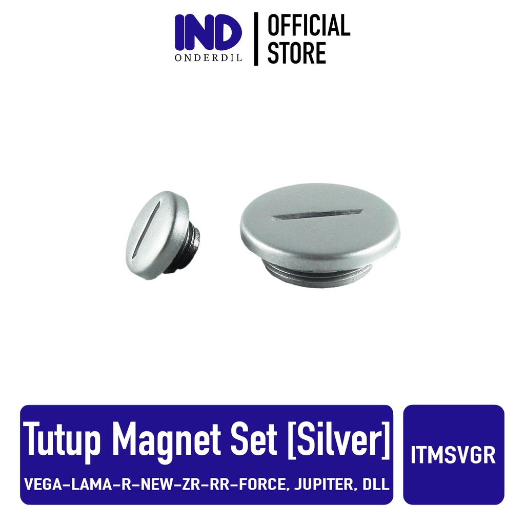 IND Onderdil Baut Tutup Blok/Bak Magnet Besar/Kecil Silver Set Jupiter Z Old Burhan