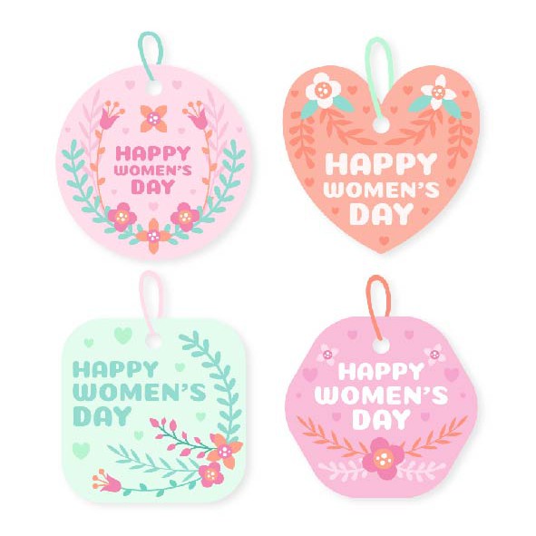 

(Chekout RP100) Template Label Stiker motif #6 (woman)