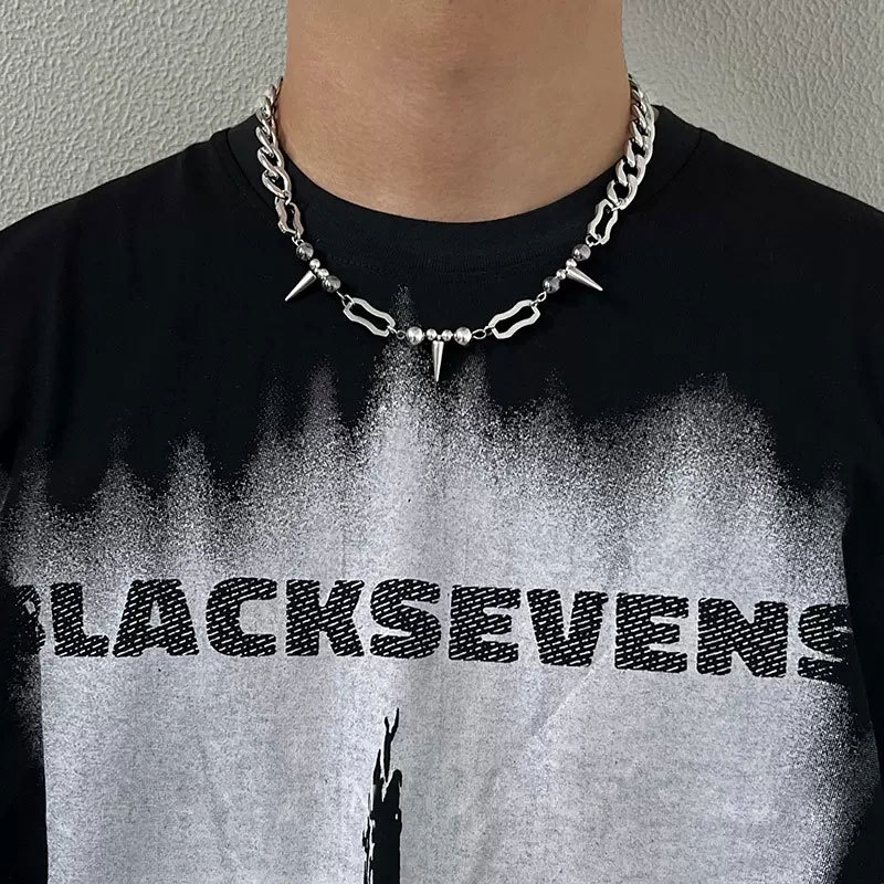 Kalung Choker Rivet Ringan Mewah Ala Punk Untuk Wanita