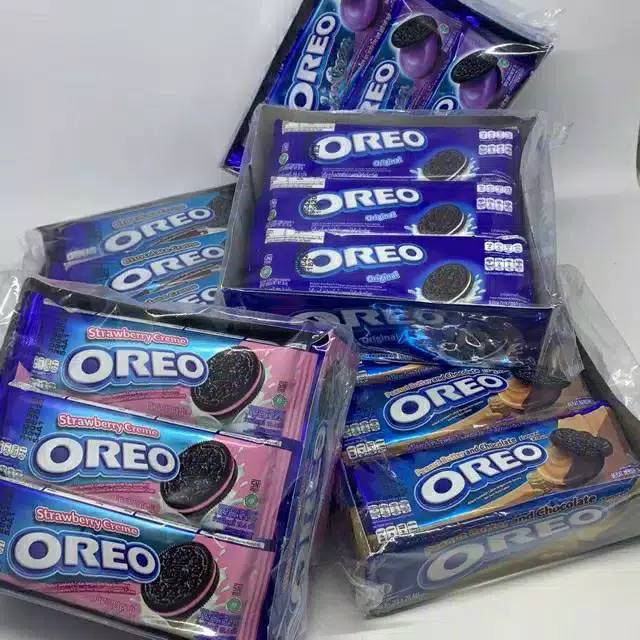 

Biskuit oreo cream rasa-rasa kemasan BARU box(12 pcs)