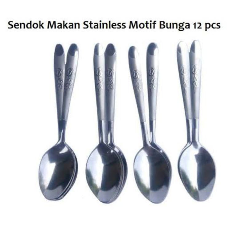 sendok makan stainless steel murah 1 lusin / sendok makan 12pcs