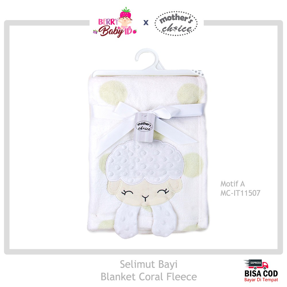 Mother's Choice SNI Selimut Bayi Baby Blanket Coral Fleece MCH024 Berry Mart