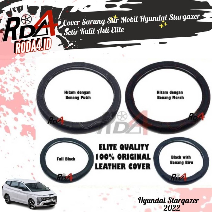 Cover Sarung Stir Mobil Hyundai Stargazer Setir Kulit Asli Elite