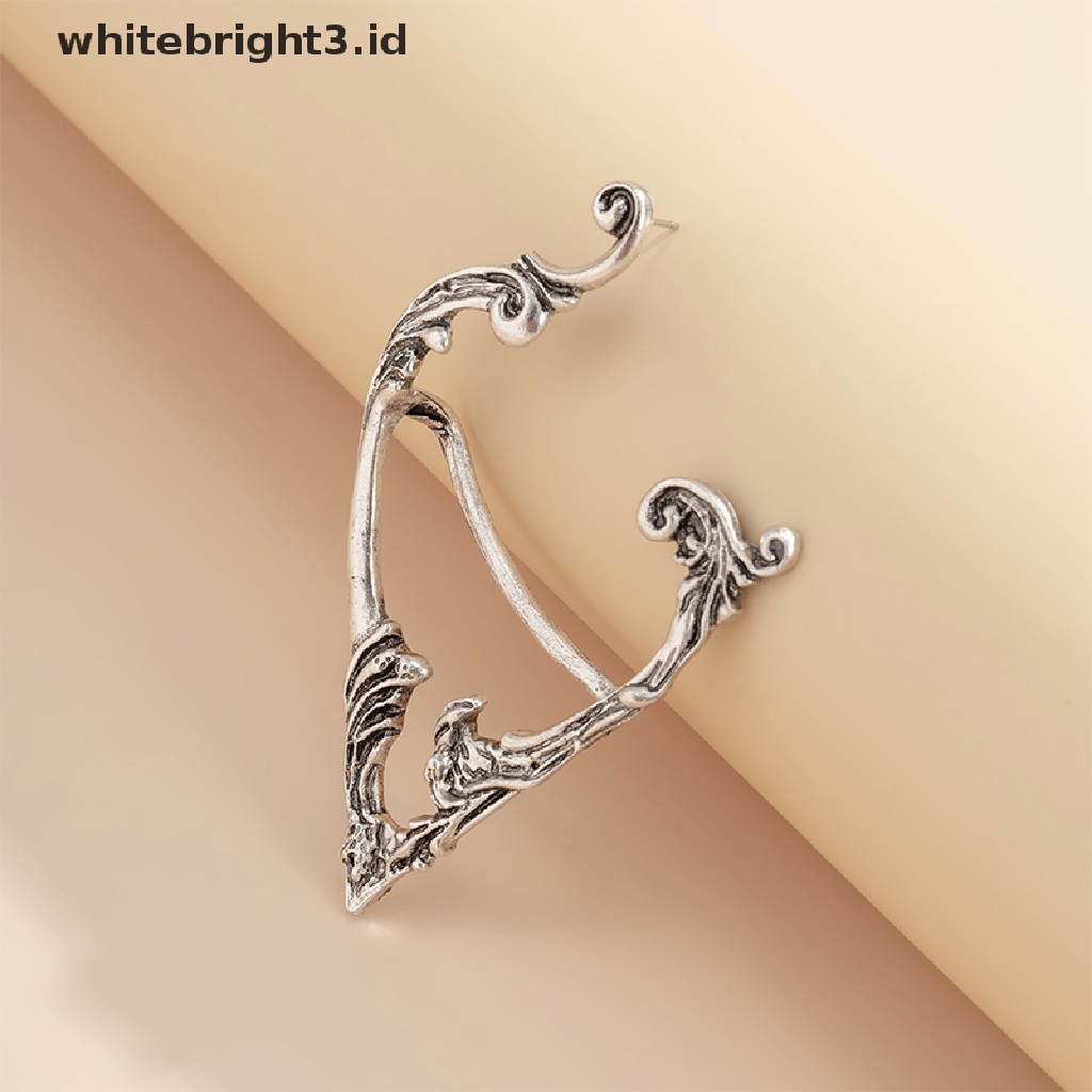 (whitebright3.id) Anting Klip Tanpa Tindik Model Peri Gelap Untuk Wanita