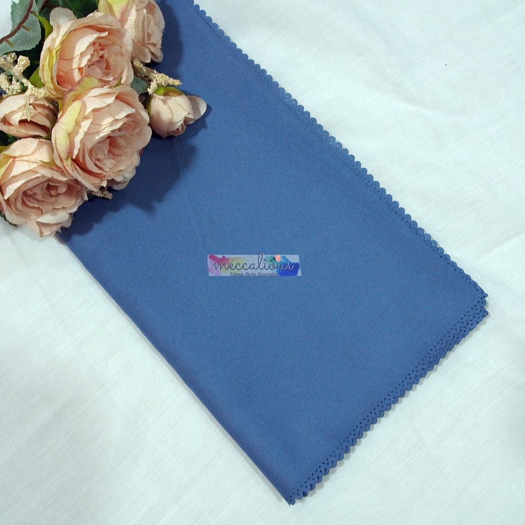 Jilbab Segi Empat Azara Voal Syari 130 x 130 Oskara  Miracle Jumbo Laser Cut-Denim Blue