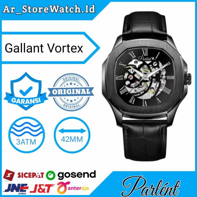 BIG SALE JAM TANGAN PRIA PARLENT GALLANT VORTEX BLACK 100%ORIGINAL PARLENT 