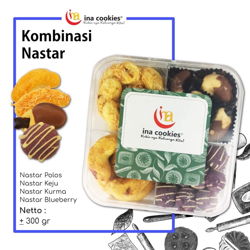 

kayla_cemilan aneka nastar kombinasi nastar ina cookies 315 gr