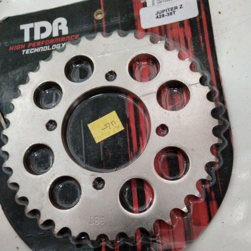 Gir Gear Belakang TDR Jupiter Z F1ZR RxKing 428 38T 38 T Sprocket Rear F1 Force 1 F1Z FIZ R ZR FIZR Alfa Vega Rxk Rx King Mx Sigma-2