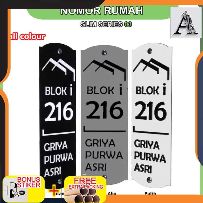 

Promo Nomor Rumah Akrilik Slim Series 03 - Hitam