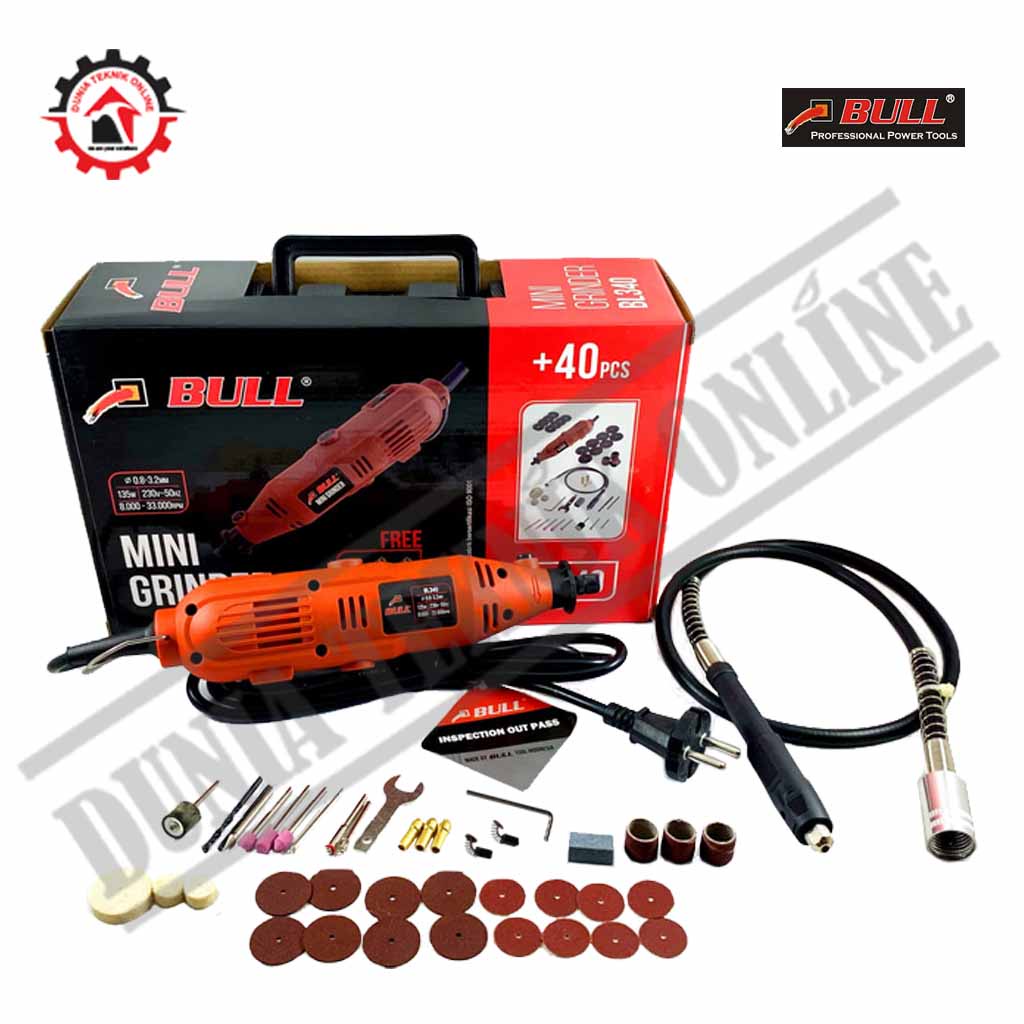 Mini Grinder Set 40Pcs BULL / Bor Tuner Set / Mini Gerinda / Die Grind