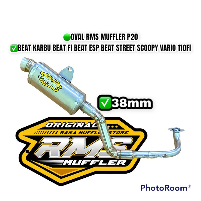 Knalpot RMS Muffler oval Original Beat karbu beat street beat fi beat esp Scoopy leher naik roadrace