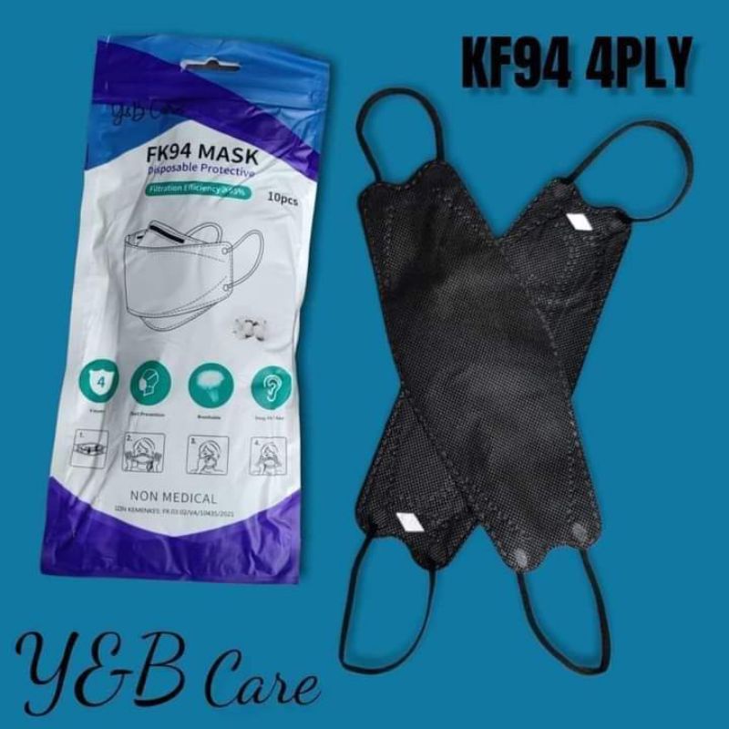 MASKER KF94 BLACK Y&B CARE