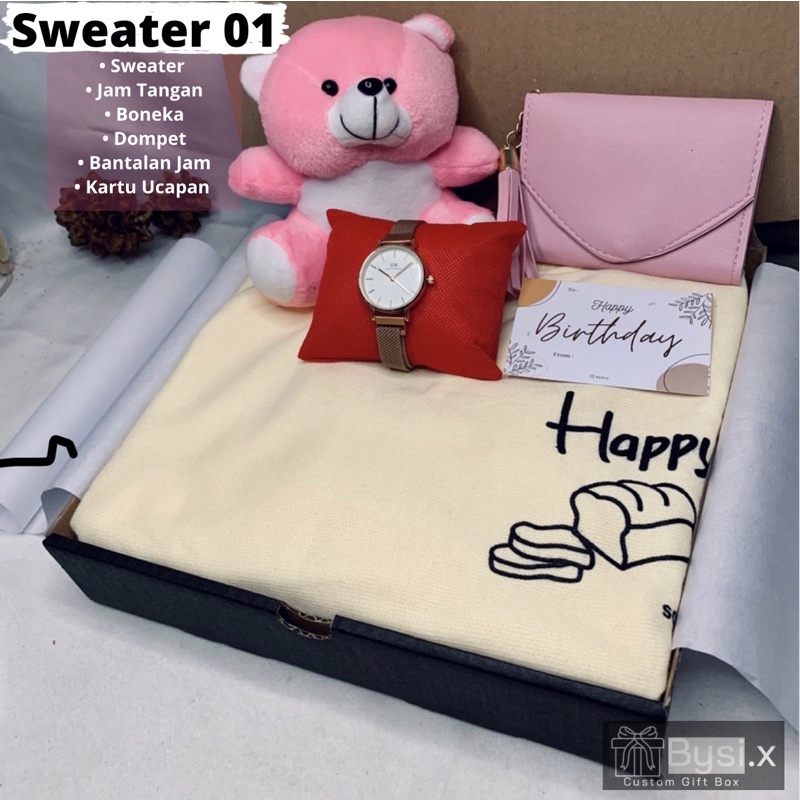 HAMPERS CEWEK SWEATER // Kado Ulang Tahun Cewek // Gift box Cewek Cowok