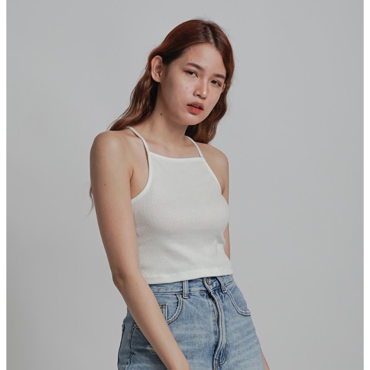 MODAVIE - MELODY TANKTOP Basic Crop Tank Top Rajut Baju Atasan Wanita