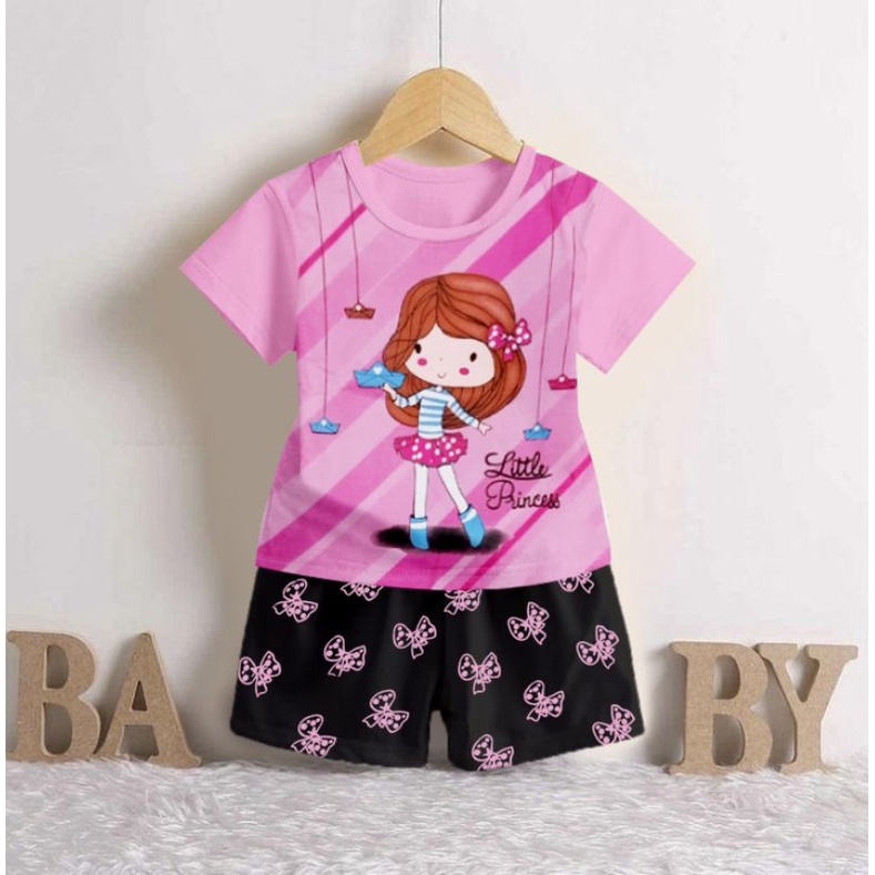 RAMORA SET Setelan Anak Cewek/Setelan Baju Anak Perempuan