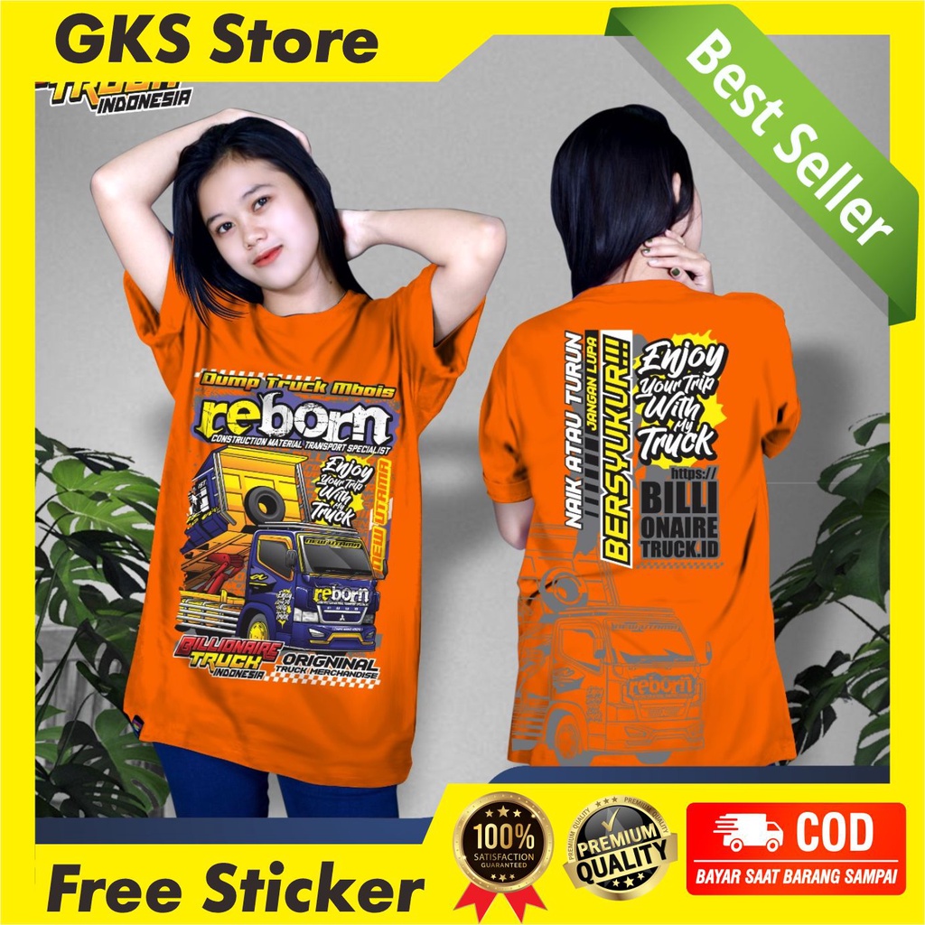 Kaos Truk Dump Truck Kaos Truk Terlaris Baju Gambar Mobil Kaos Driver Oleng Ori Billionaire Truck