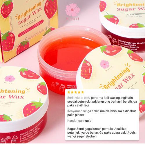 MIRAEL Brightening Strawberry Sugar Waxing Kit