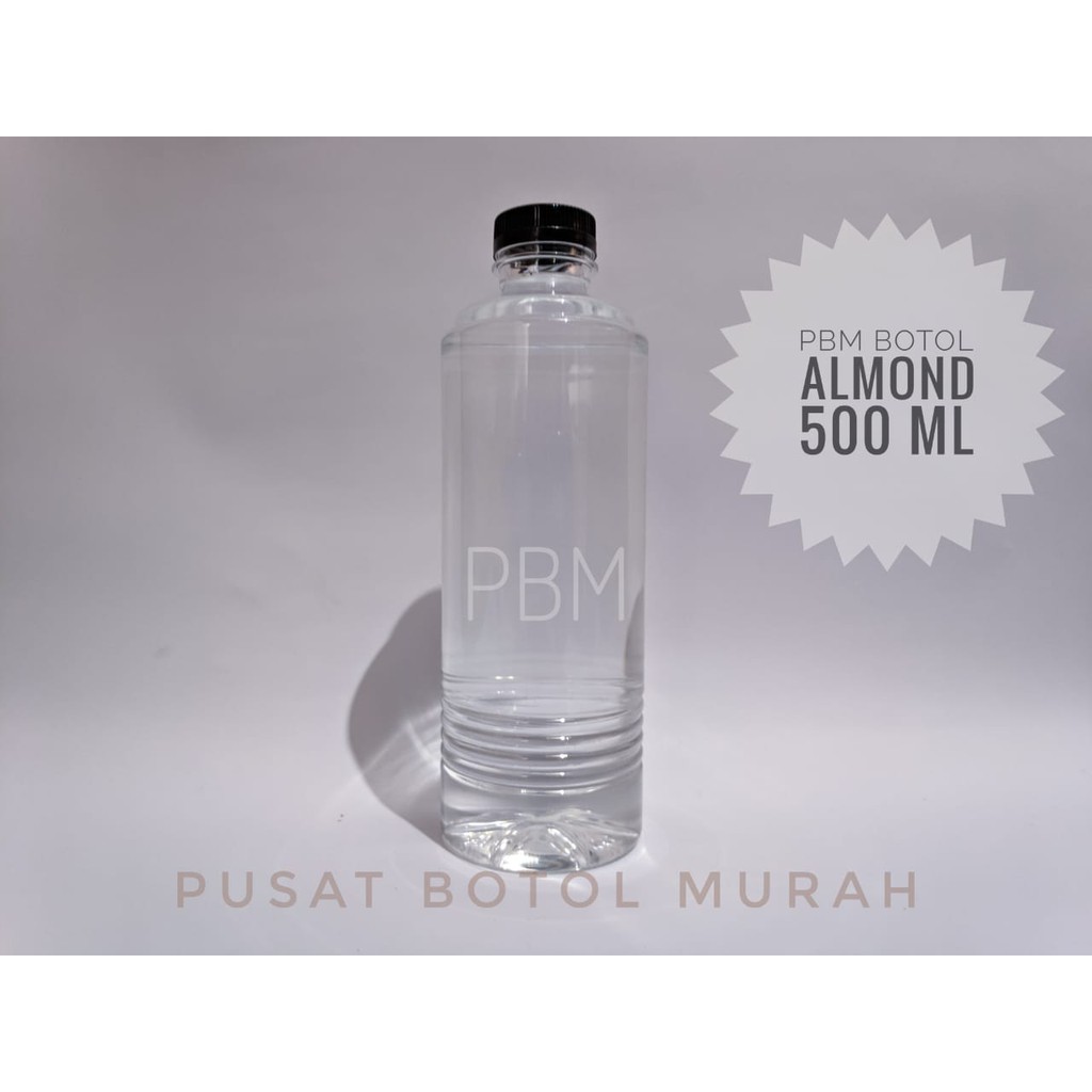  Botol  almond 500 ml  Hitam Botol plastik 500 ml  botol  