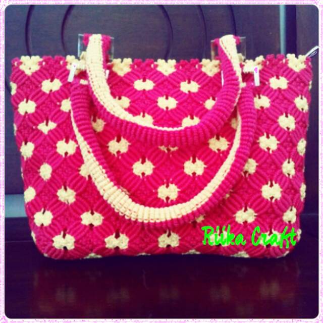 Tas tali kur motif kombinasi