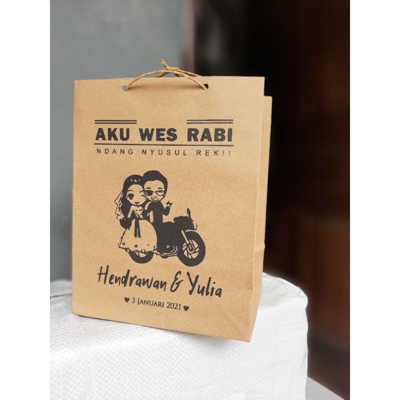 

craft coklat sablon 22x7x27