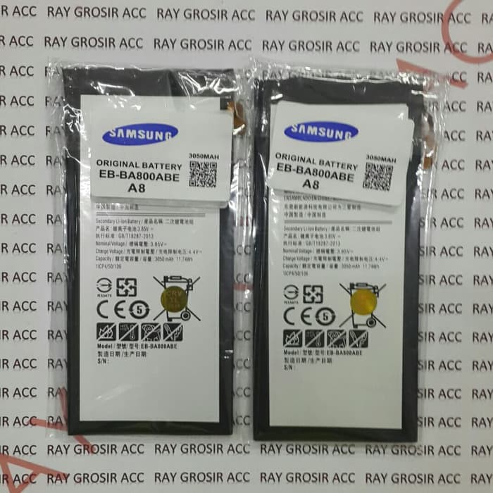 Baterai Original Samsung Galaxy A8 2015 , A800f , EB-BA800ABE