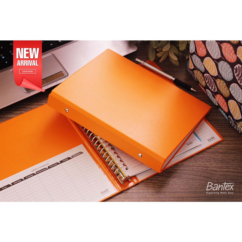 

[Stationery] Bantex Binder Note A5 20 Ring Besi Loose Leaf Multiring Binder Mango 1324 64