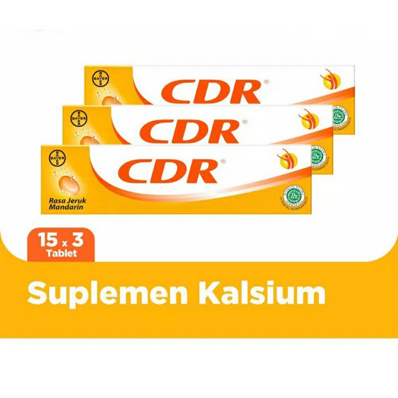 [TERMURAH!!] CDR Vitamin Kalsium D Redoxon Rasa Jeruk isi 15 Tab / 30 Tab / 45 Tab / 60 Tab